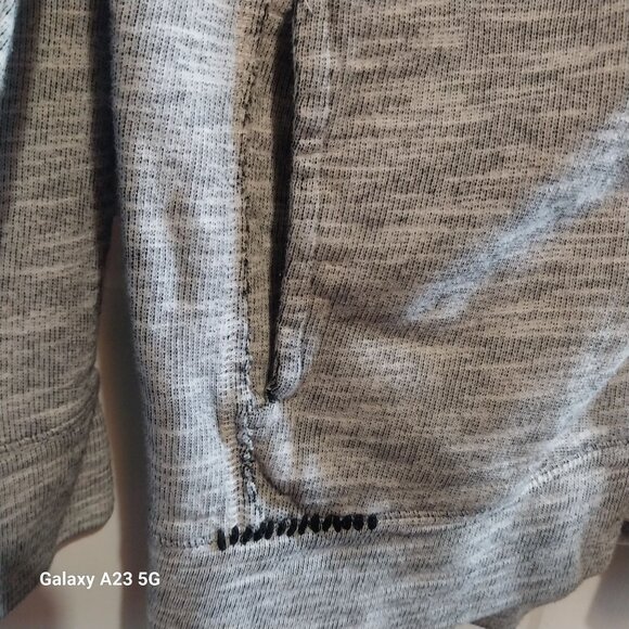 Buckle Black Label XXL Slim Fit Gray Full-Zip Jacket With Ribbed Collar Decorati - Picture 9 of 10